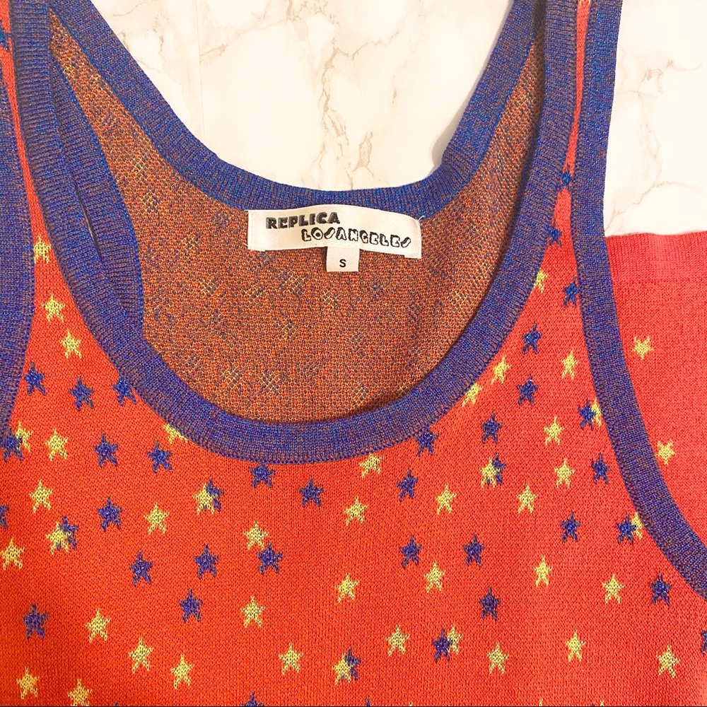 Replica Los Angeles Star Print Knit Dress Size S - Picture 4 of 8